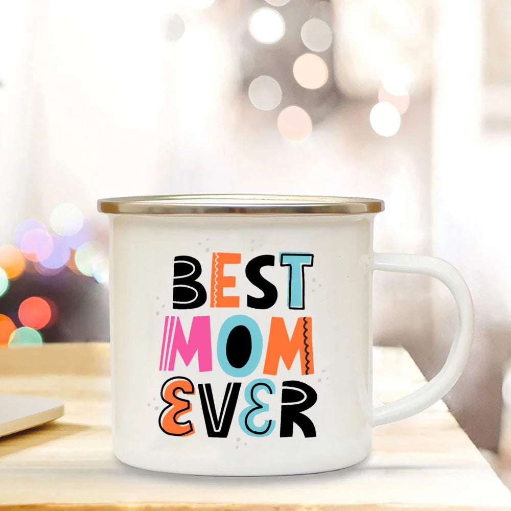 Rustic Enamel Mug - Unique Gift for Mom