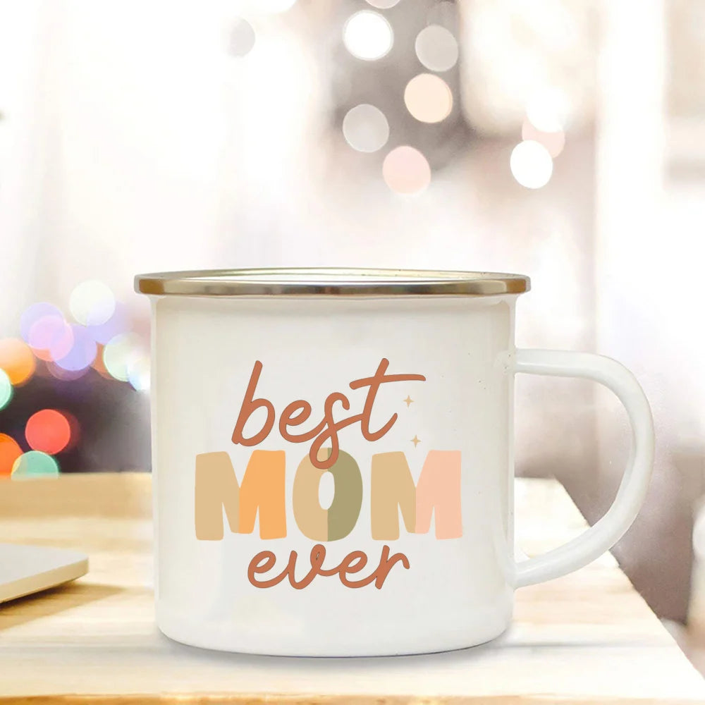 Rustic Enamel Mug - Unique Gift for Mom
