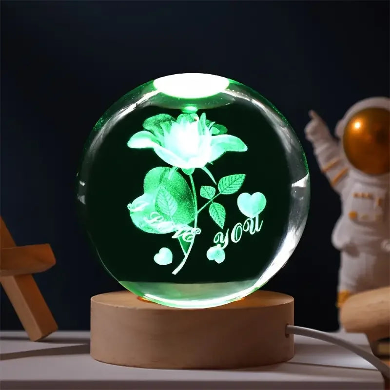 Romantic 3D Rose Night Light - Perfect Gift for Mom, Home Decor