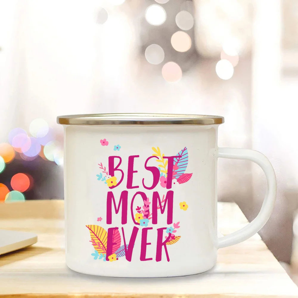 Rustic Enamel Mug - Unique Gift for Mom