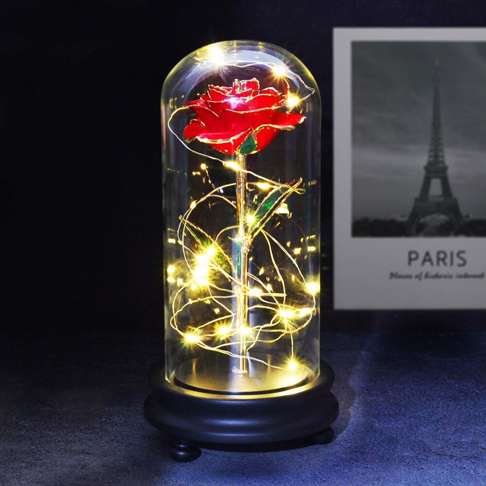 24K Gold Luminous Eternal Rose (Choice of Colors) - Eternal Rose Store