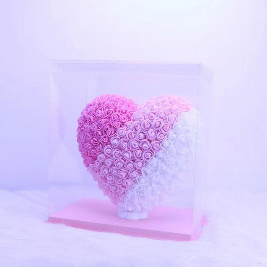 Heart in Multicolored Eternal Rose <br> (Choice of color & Size)