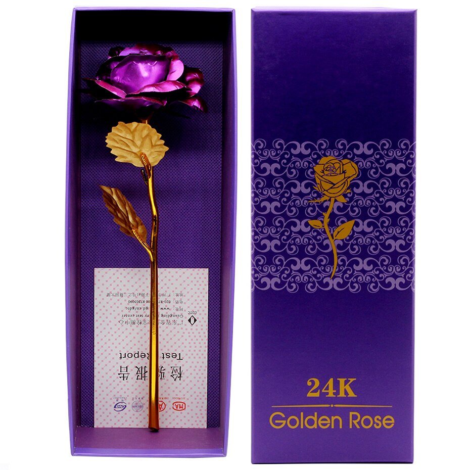 24K Gold Luminous Eternal Rose (Choice of Colors) - Eternal Rose Store