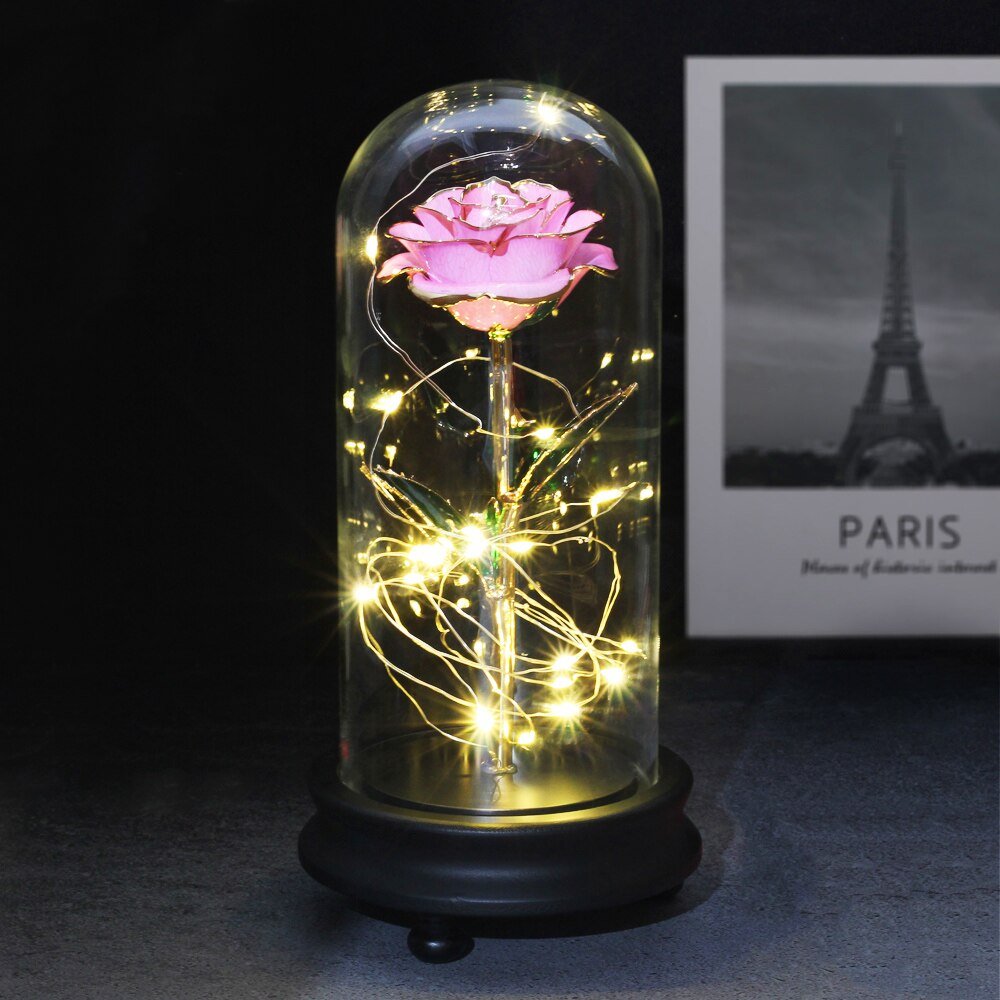 24K Gold Luminous Eternal Rose (Choice of Colors) - Eternal Rose Store