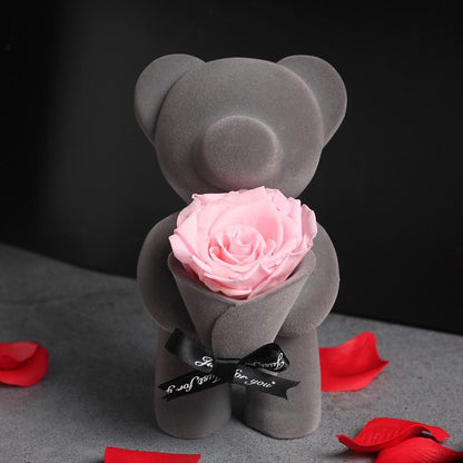 Bear Eternal Rose (Choice of Colors) - Eternal Rose Store