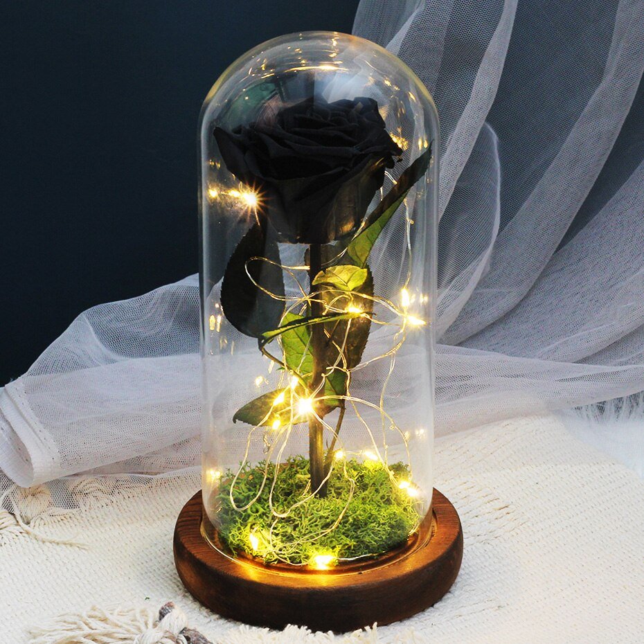 Eternal Rose Under Lighted Bell (Choice of Color) - Eternal Rose Store