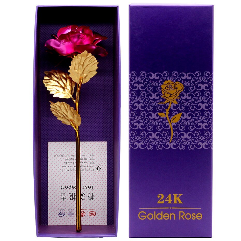 24K Gold Luminous Eternal Rose (Choice of Colors) - Eternal Rose Store