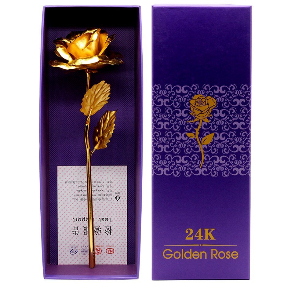 24K Gold Luminous Eternal Rose (Choice of Colors) - Eternal Rose Store