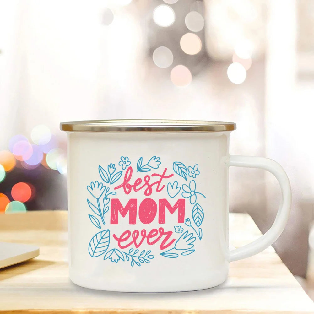Rustic Enamel Mug - Unique Gift for Mom