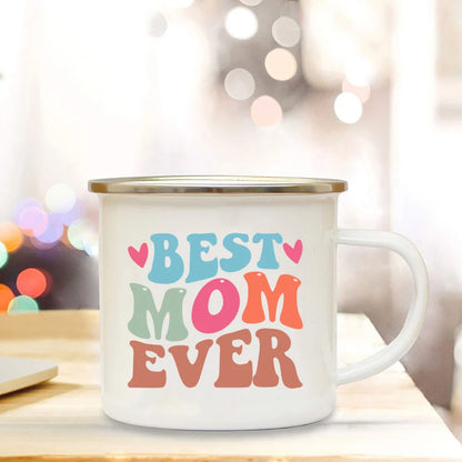Rustic Enamel Mug - Unique Gift for Mom