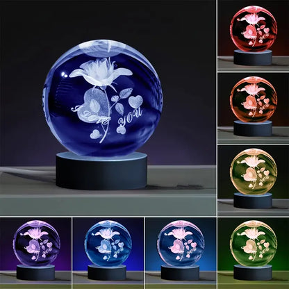 Romantic 3D Rose Night Light - Perfect Gift for Mom, Home Decor