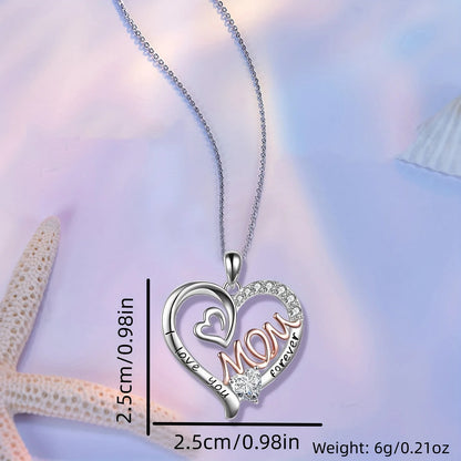 Necklace with Cubic Zirconia Pendant - An Elegant Gift for Mom