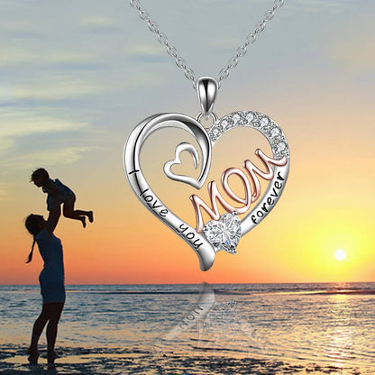 Necklace with Cubic Zirconia Pendant - An Elegant Gift for Mom