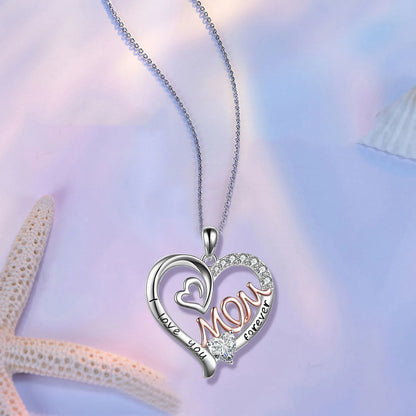 Necklace with Cubic Zirconia Pendant - An Elegant Gift for Mom