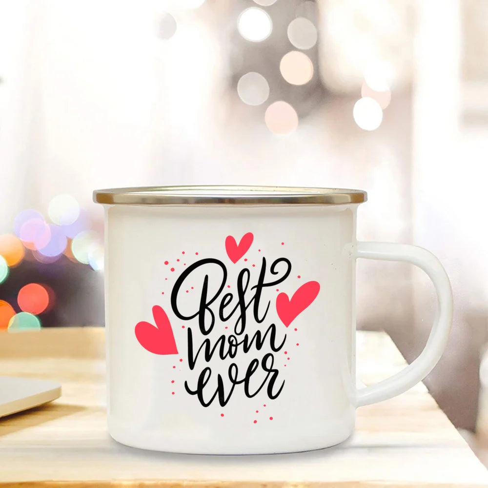 Rustic Enamel Mug - Unique Gift for Mom