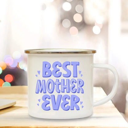 Rustic Enamel Mug - Unique Gift for Mom
