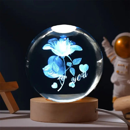 Romantic 3D Rose Night Light - Perfect Gift for Mom, Home Decor