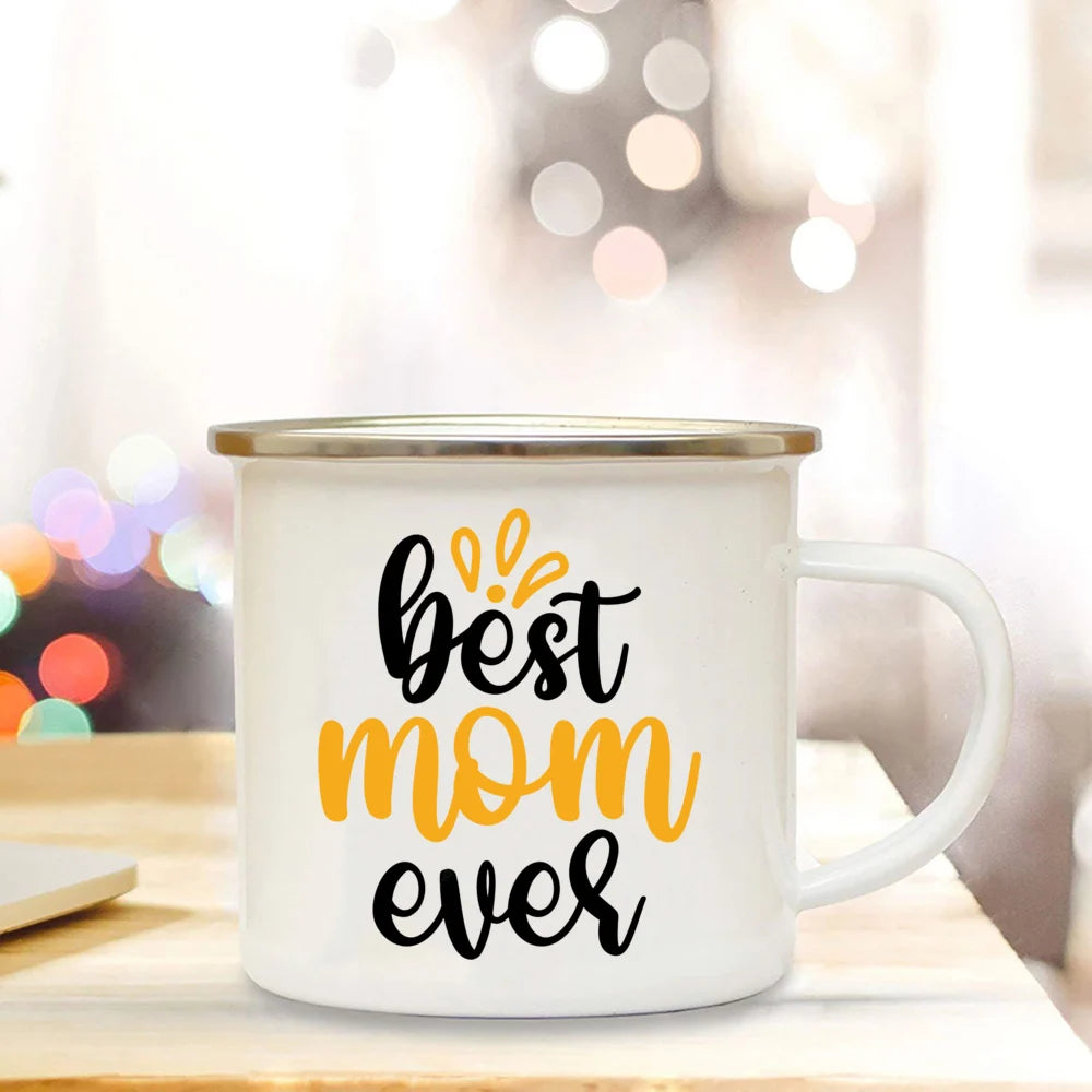 Rustic Enamel Mug - Unique Gift for Mom