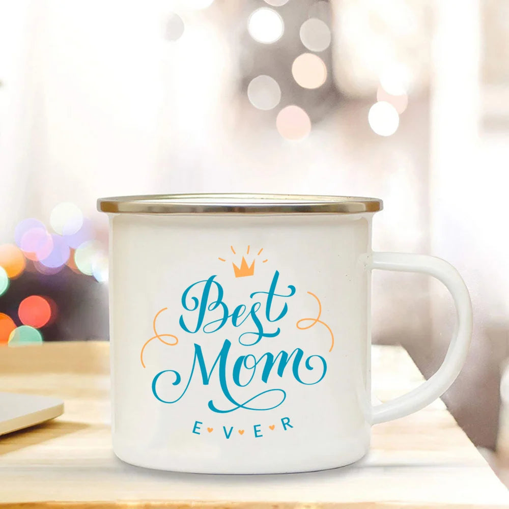 Rustic Enamel Mug - Unique Gift for Mom