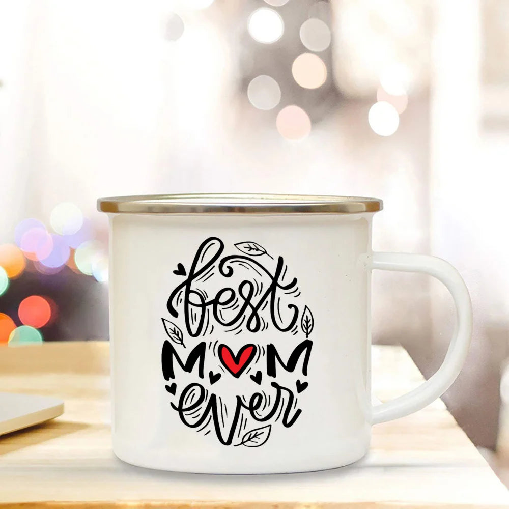 Rustic Enamel Mug - Unique Gift for Mom