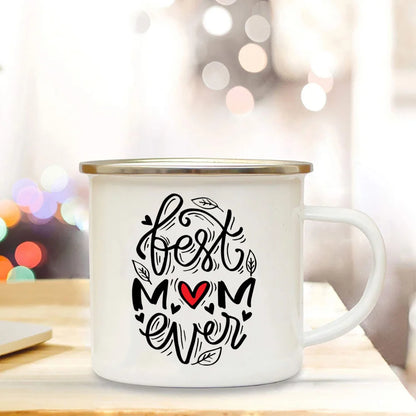 Rustic Enamel Mug - Unique Gift for Mom