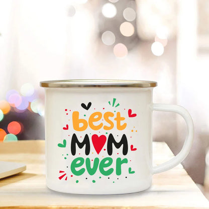 Rustic Enamel Mug - Unique Gift for Mom