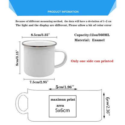 Rustic Enamel Mug - Unique Gift for Mom