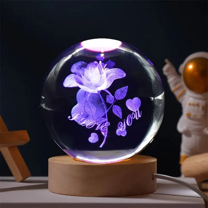 Romantic 3D Rose Night Light - Perfect Gift for Mom, Home Decor